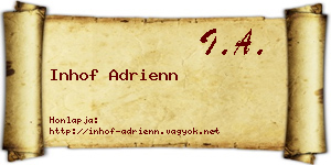 Inhof Adrienn névjegykártya
